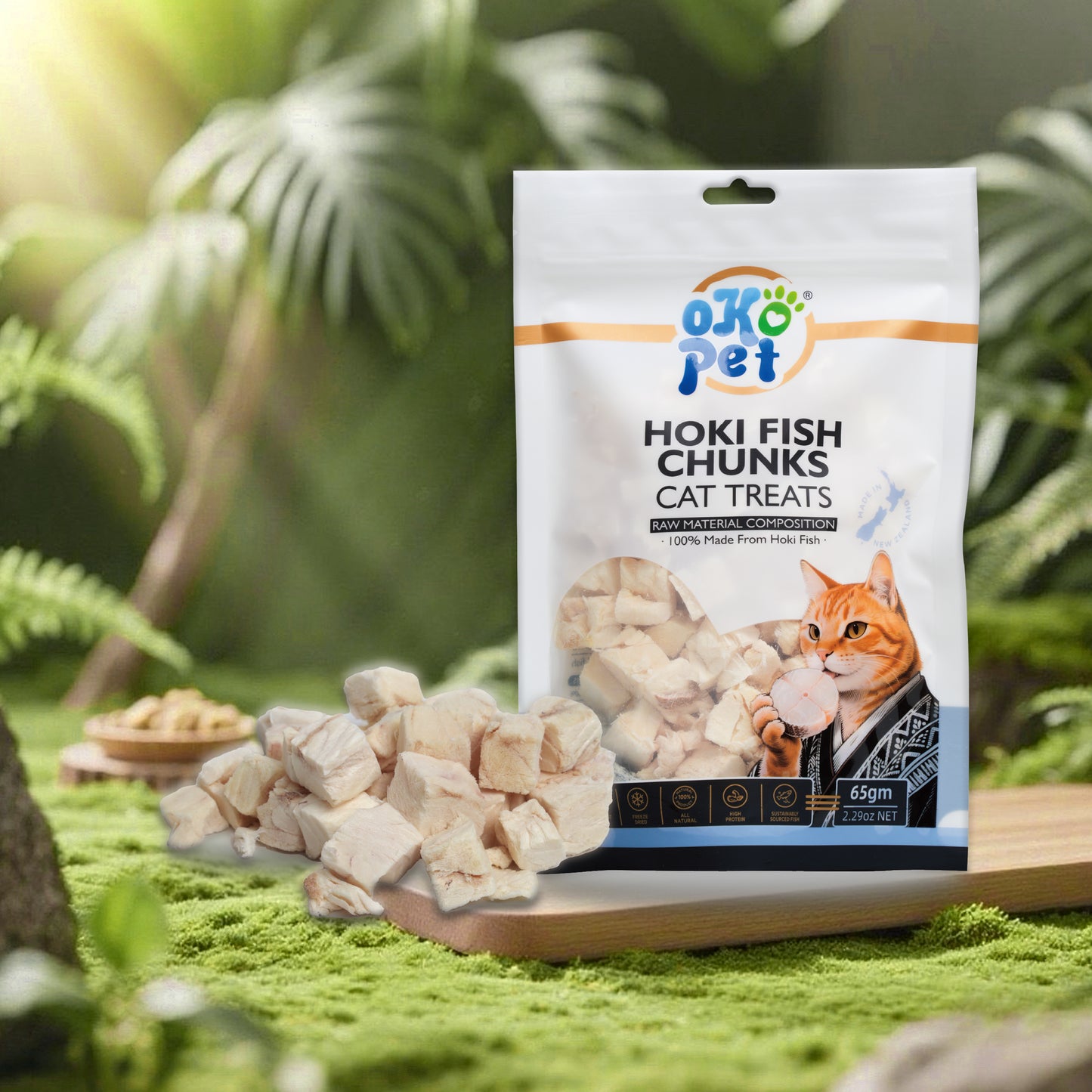 Hoki Fish Chunks Freeze Dried Cat Treats