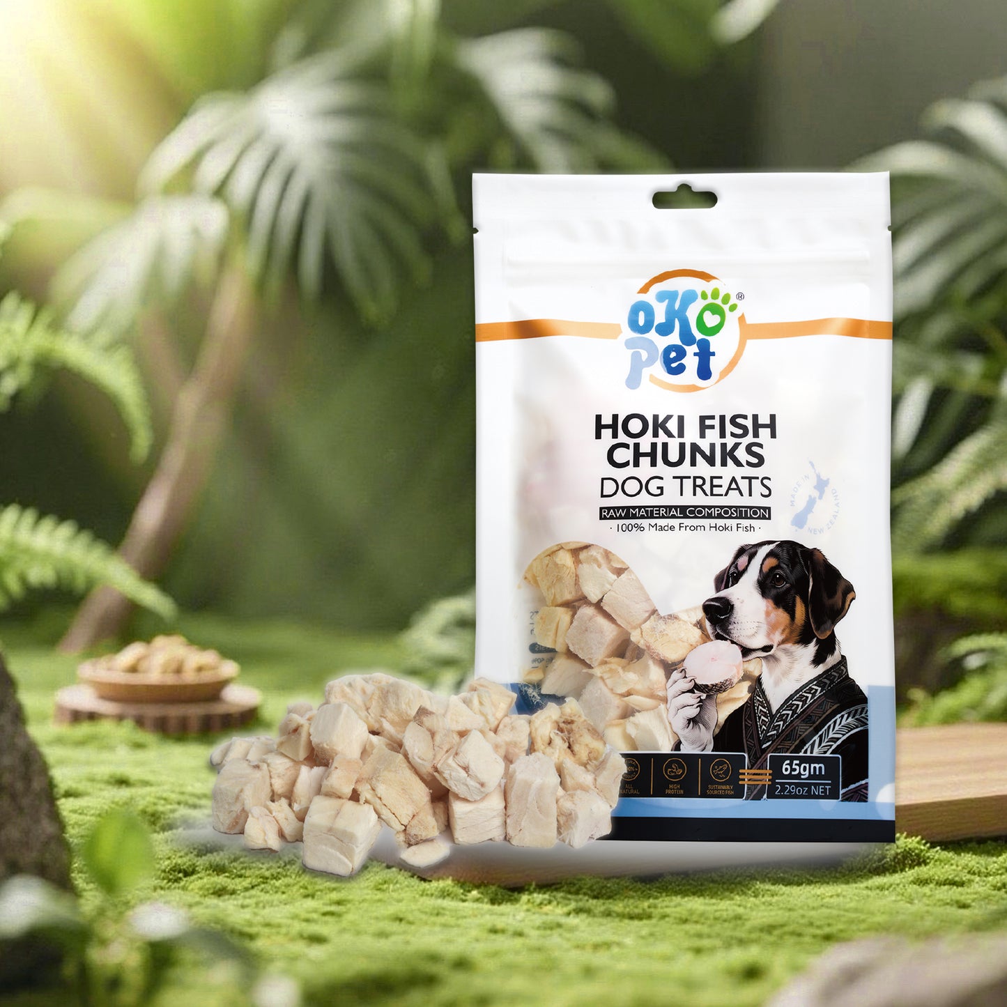 Hoki Fish Chunks Freeze Dried Dog Treats