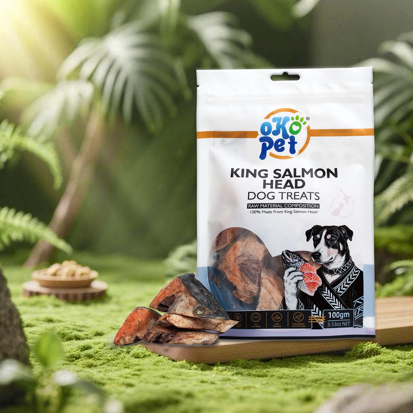 King Salmon Heads Freeze Dried Dog Treats